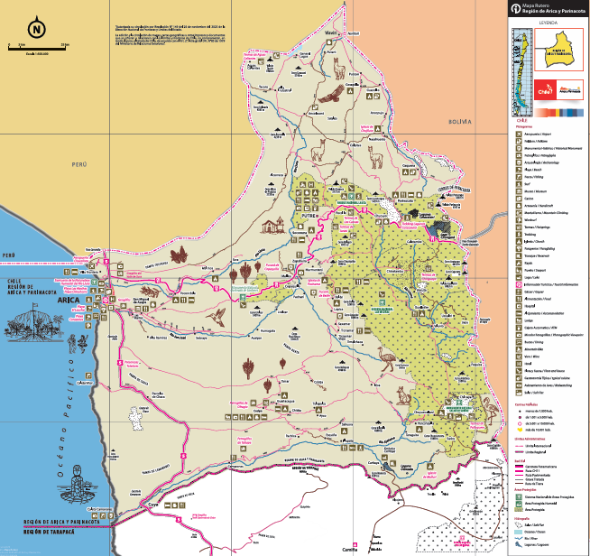 Mapa Rutero Arica y Parinacota